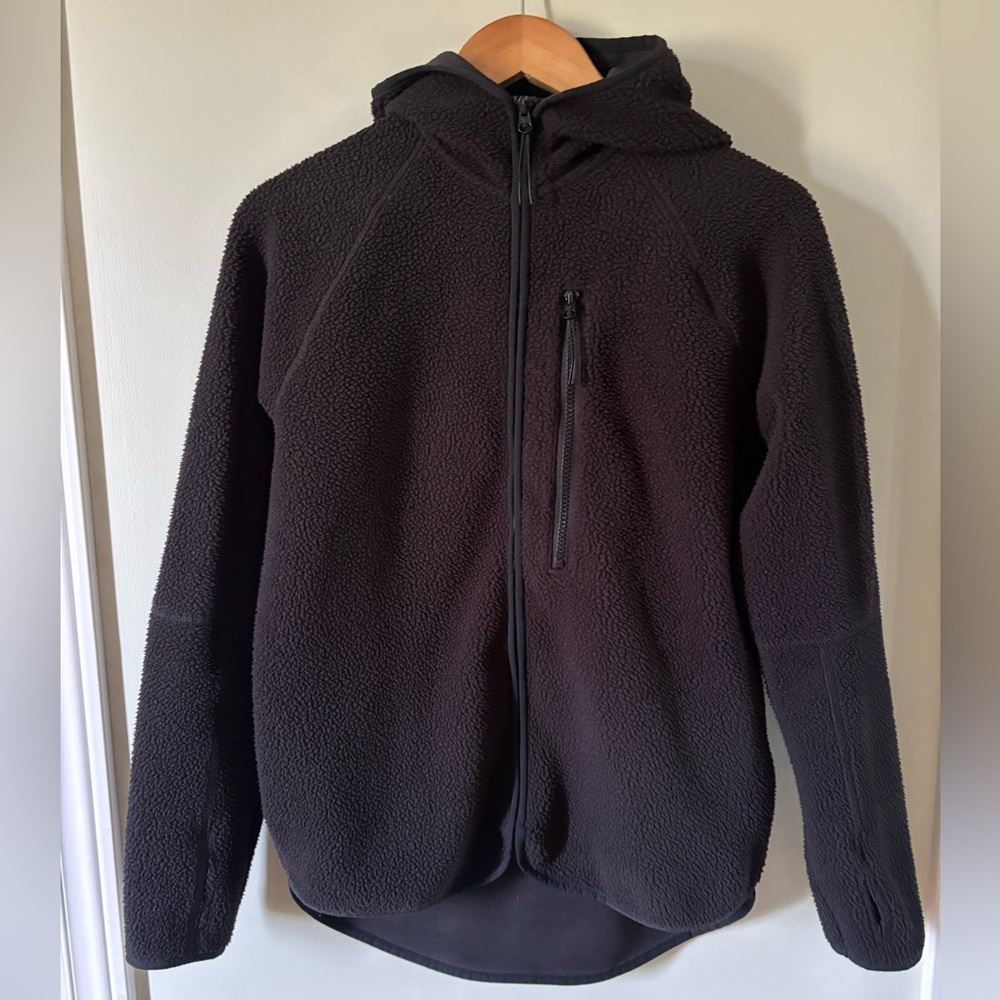 Womens H&M Sport Sherpa Jacket Black S